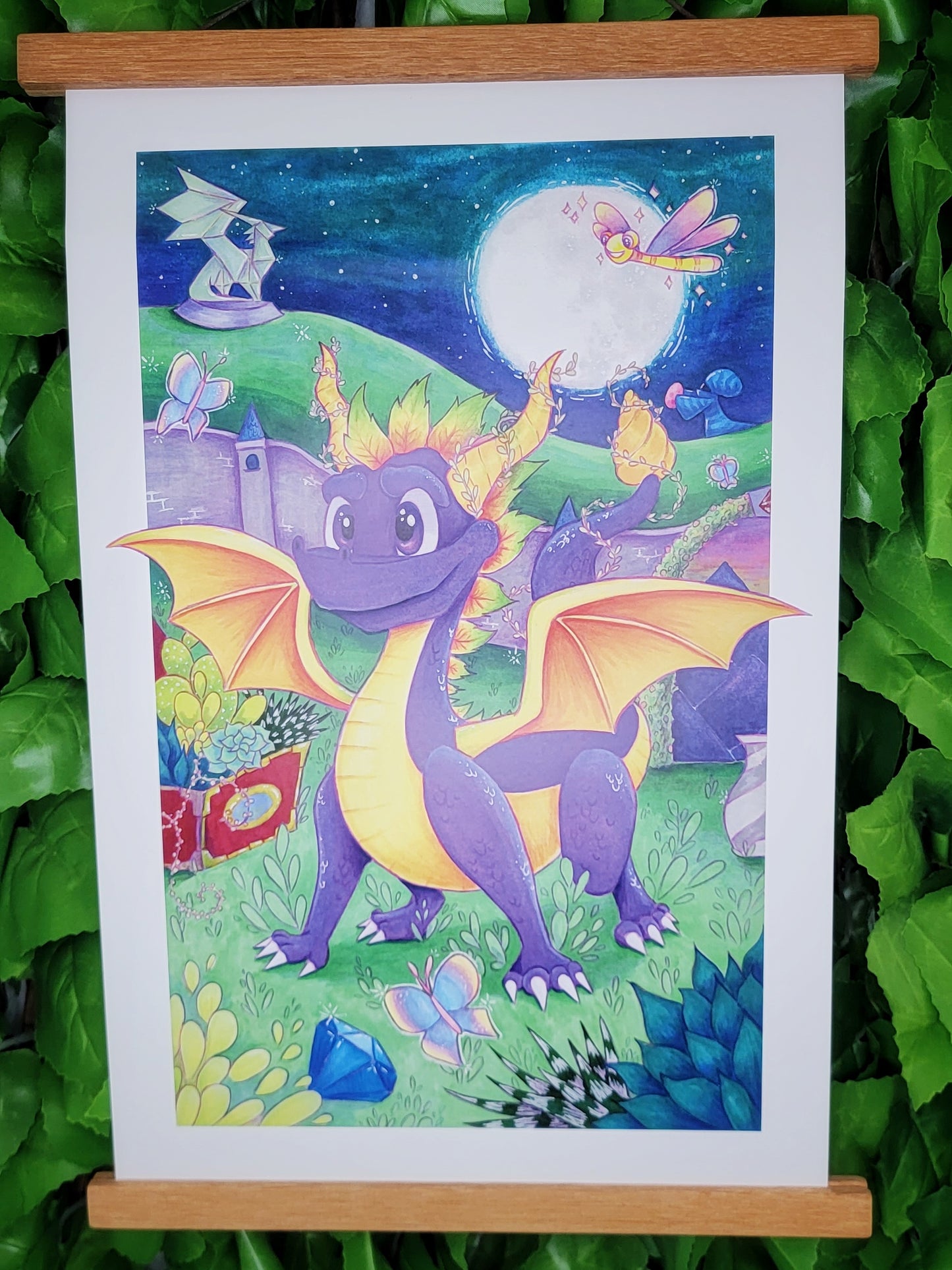 Succulent Spyro Art Poster Print (11" x 17")