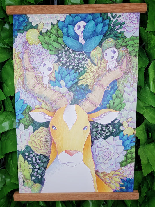 Succulent Mononoke Art Poster Print (11" x 17")